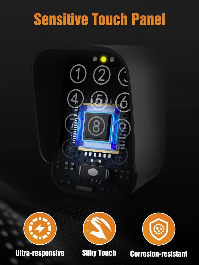 JUJIANG TKM-01 Touch Panel Wireless Gate Keypad with Outdoor Keypad Cover Digital Code Entry Access Control Keypad for Automatic Swing Sliding Gate Opener Garage Door Opener Remote Operator Accessory - Image 4